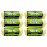 Basil & Garlic Italian Polenta Tube by San Gennaro | Crafted from Non GMO Yellow Corn | Ready for Quick Heat & Serve Instant Grits Easy Gluten Free