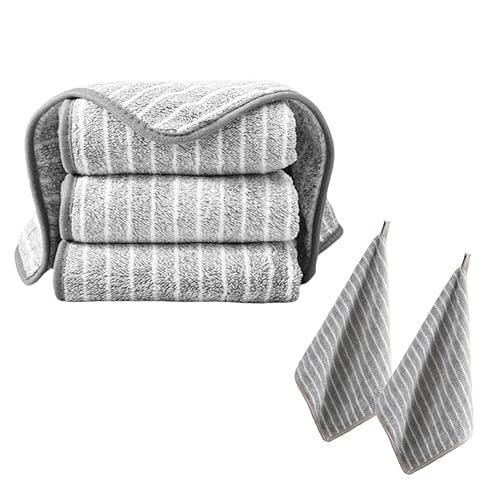 6 PCS Kitchen Cloth Dish Towels Thick Absorbent Cleaning Towels for Kitchen Non Oil Staining Durable Non Shedding Dish Cloths Ideal for Table Wiping