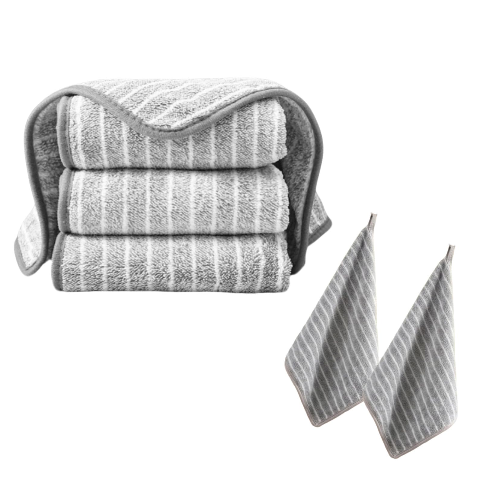 6 PCS Kitchen Cloth Dish Towels Thick Absorbent Cleaning Towels for Kitchen Non Oil Staining Durable Non Shedding Dish Cloths Ideal for Table Wiping