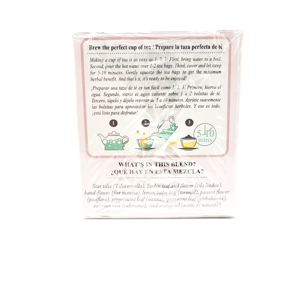 Tadin Seven Blossoms Herbal Tea Blend. Relaxation and Ease of Rest. Improves Digestion. High in Antioxidants. 24 Bags. 1.01 oz. Pack of 6