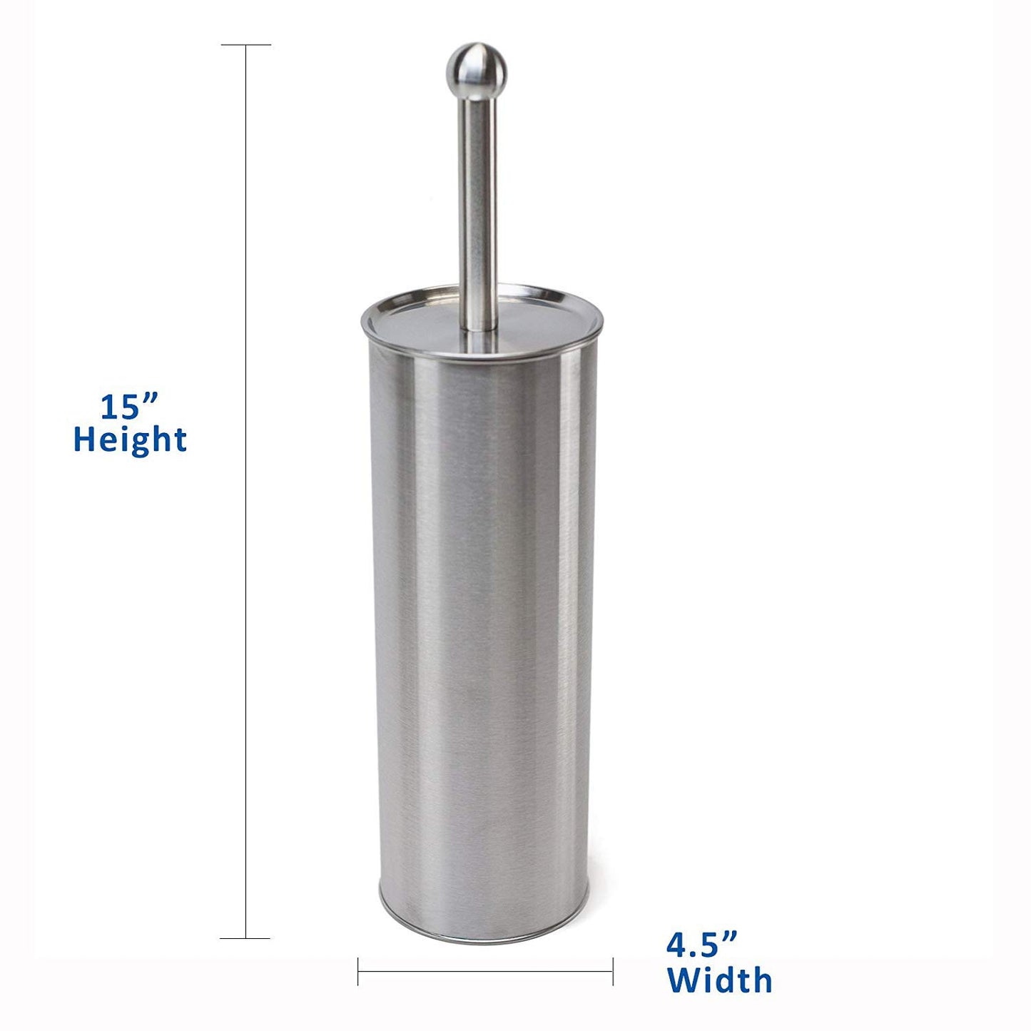 Huji Stainless Steel Toilet Brush and Holder for Bathroom (1, Stainless Steel Toilet Brush)