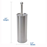 Huji Stainless Steel Toilet Brush and Holder for Bathroom (1, Stainless Steel Toilet Brush)