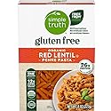 Simple Truth Gluten Free Organic Red Lentil Penne Pasta, 26g Protein, 12g Fiber per Serving, Non-GMO, 8 oz (2 Pack)