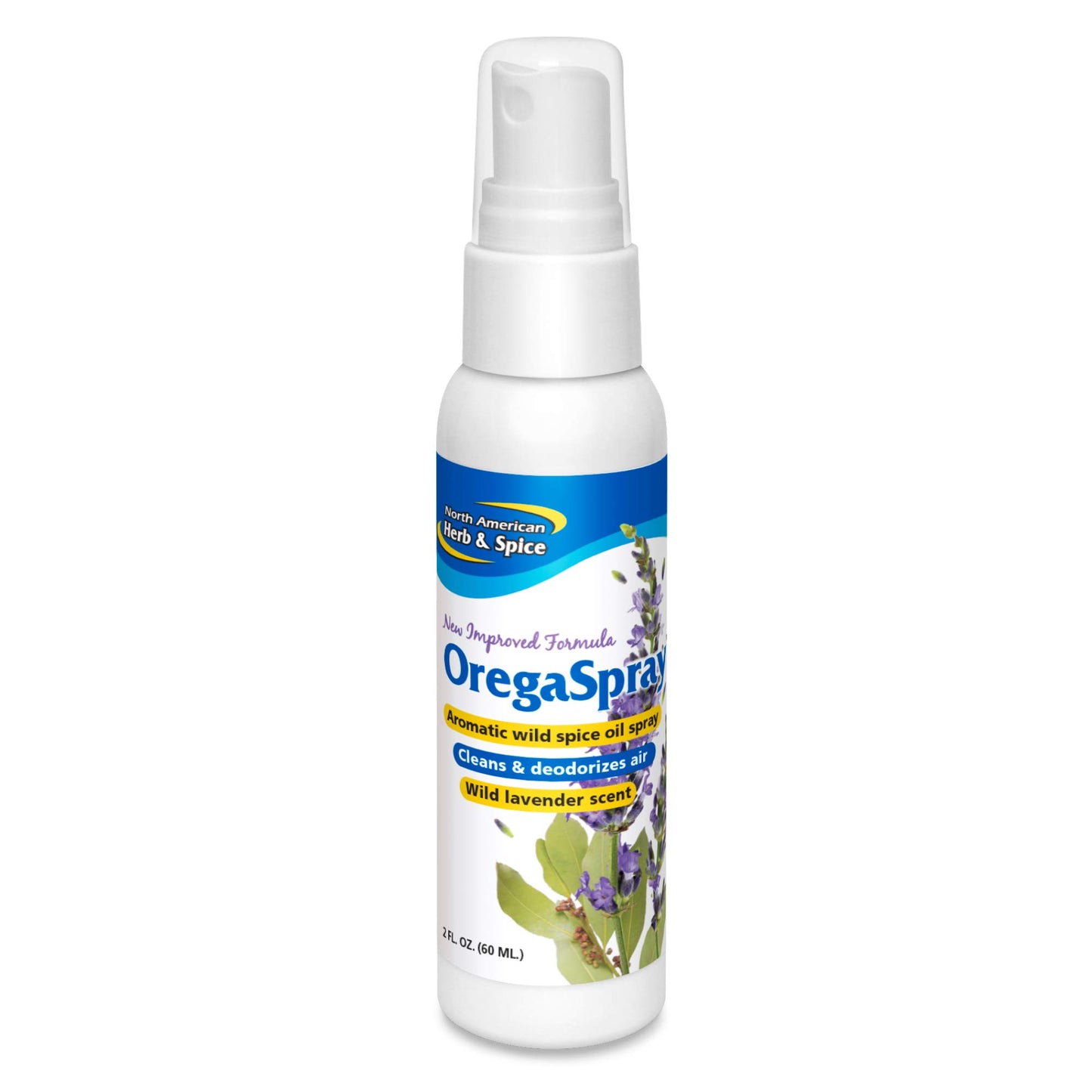 NORTH AMERICAN HERB & SPICE OregaSpray - 2 fl oz - All-Natural Surface Cleaner, Air Deodorizer & Vegetable Wash - Includes Clove, Cumin, Lavender
