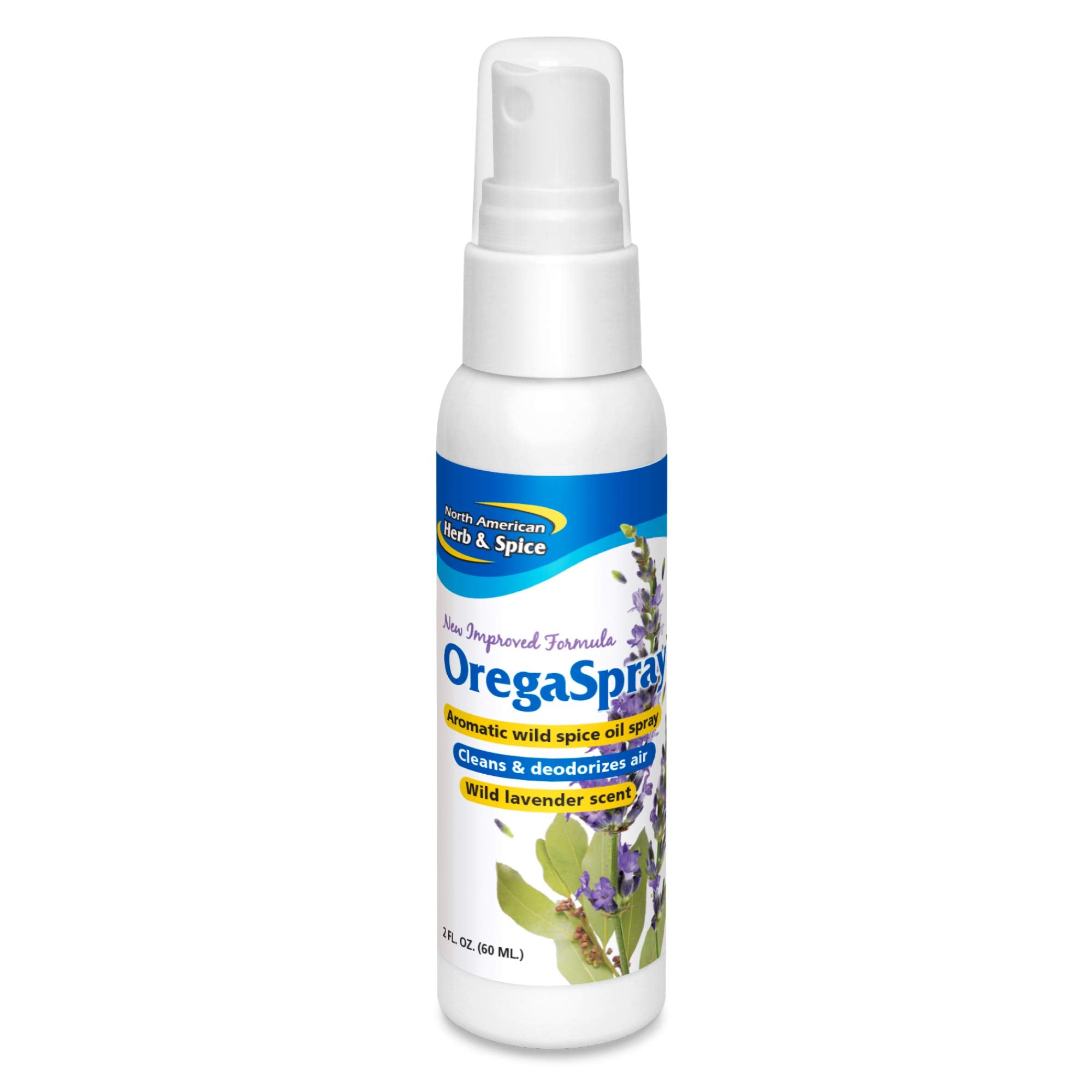 NORTH AMERICAN HERB & SPICE OregaSpray - 2 fl oz - All-Natural Surface Cleaner, Air Deodorizer & Vegetable Wash - Includes Clove, Cumin, Lavender