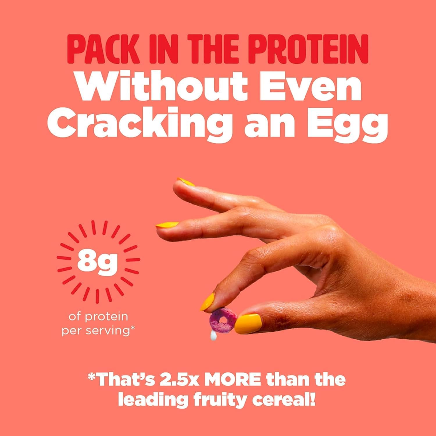 Three Wishes Grain-Free Protein Breakfast Cereal - 8g Protein and 3g Fiber - Healthy, Low-Sugar Breakfast Cereal, Gluten Free, Vegan-Friendly, Non-GMO