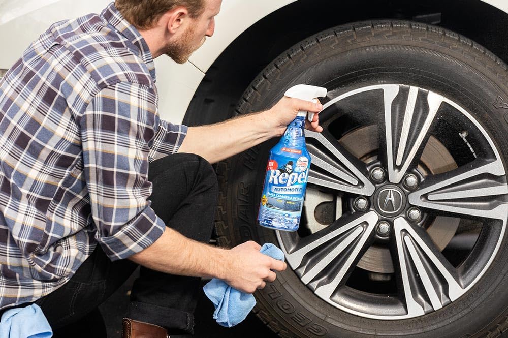 Repel Auto Glass Cleaner, Streak-Free with Protective Nano Barrier. Minerals, & Grime. Makes Glass Self-Cleaning. Safe & Non-Toxic - 32 oz