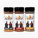 AC BARBEQUE TRIO SEASONING SET - The MVP, Midnight Smoke, Lemon Stepper BBQ Rubs Variety Spice Pack for Steaks, Chicken, Pork, Veggies, Wings