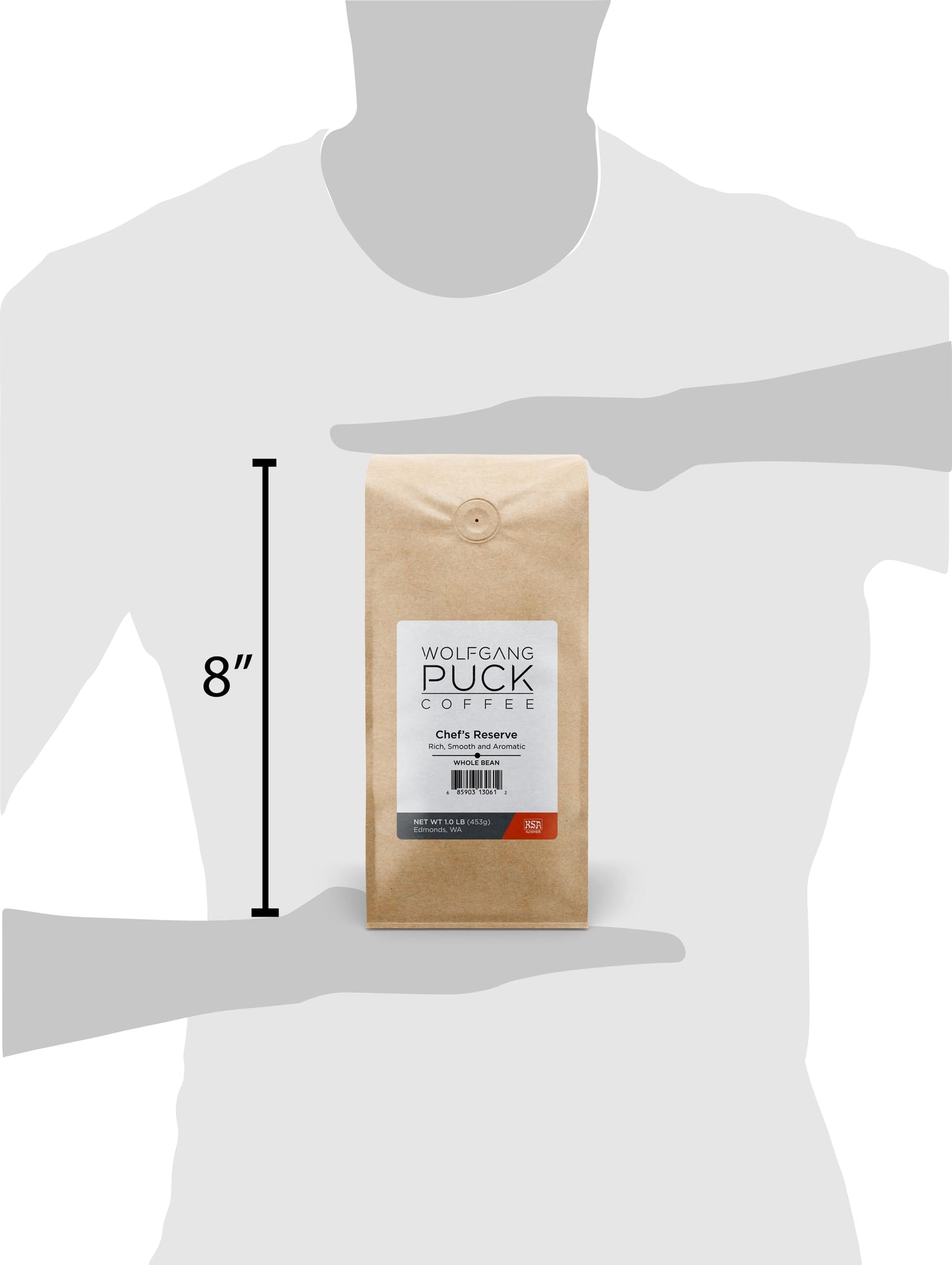 Wolfgang Puck Coffee Chef's Reserve, Whole Bean, 6 x 1lb. (013861)