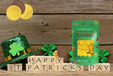 St. Patrick's Day Lucky Belgian Milk Chocolate Gold Coins, Nut-Free, Kosher Certified Dairy, Leprechaun Box (Half-Pound)