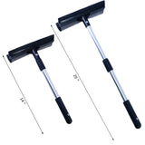 Polyte Window Squeegee for Car Windshields and Window Cleaning Tool, Extendable Aluminum Handle 14-20 in. (Black)