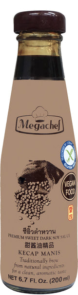 Megachef Premium Dark Soy Sauce (Kecap Manis) 6.7 Fl Oz