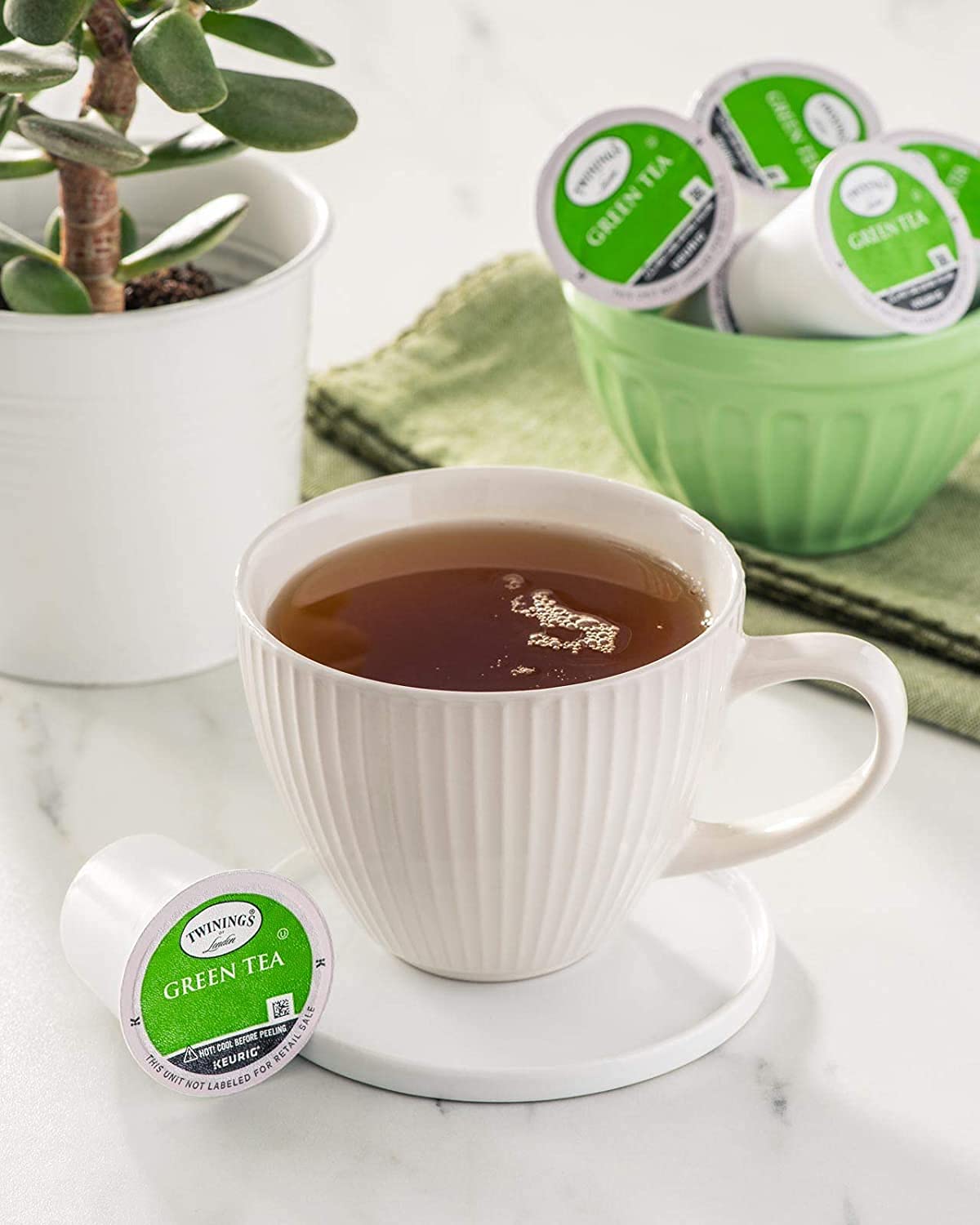 Twinings Green Tea Single Serve Keurig K-Cups, Caffeinated, Smooth Flavor, Enticing Aroma, 24 Count