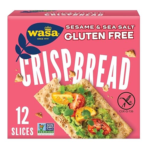 Wasa, Gluten Free Sesame & Sea Salt Crispbread, Net wt. 6.1 Oz (Pack of 1)