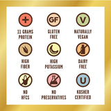 Vegan Snack Bars by Grab The Gold - Organic, Gluten Free, Vegan, Kosher, Dairy Free - 2.0 Oz - Peanut Butter & Jelly (4 Count)