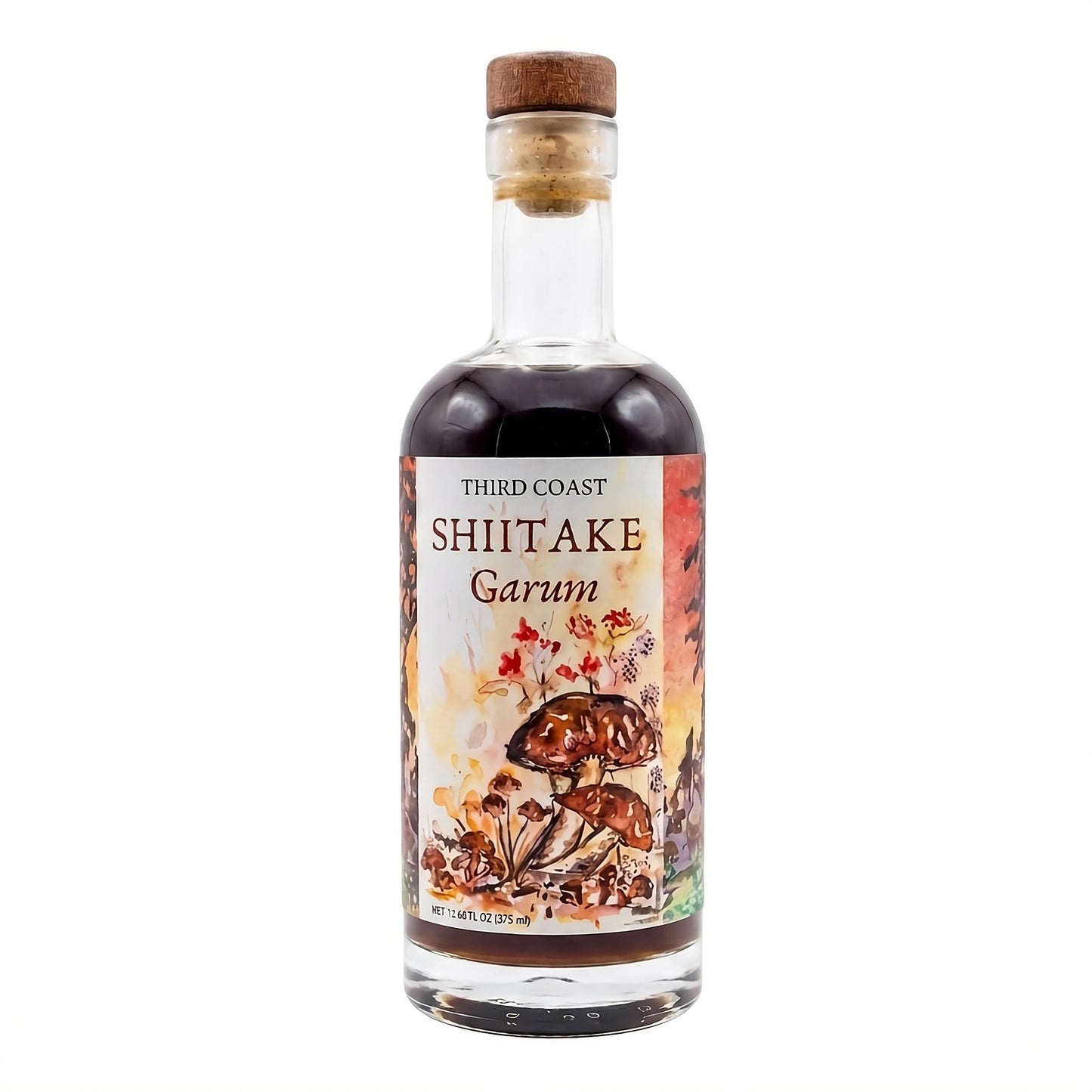 Third Coast Superior Shiitake Garum, Fermented Mushroom Umami Sauce, Plant-Based, Gluten-Free, 12.68 Fl Oz