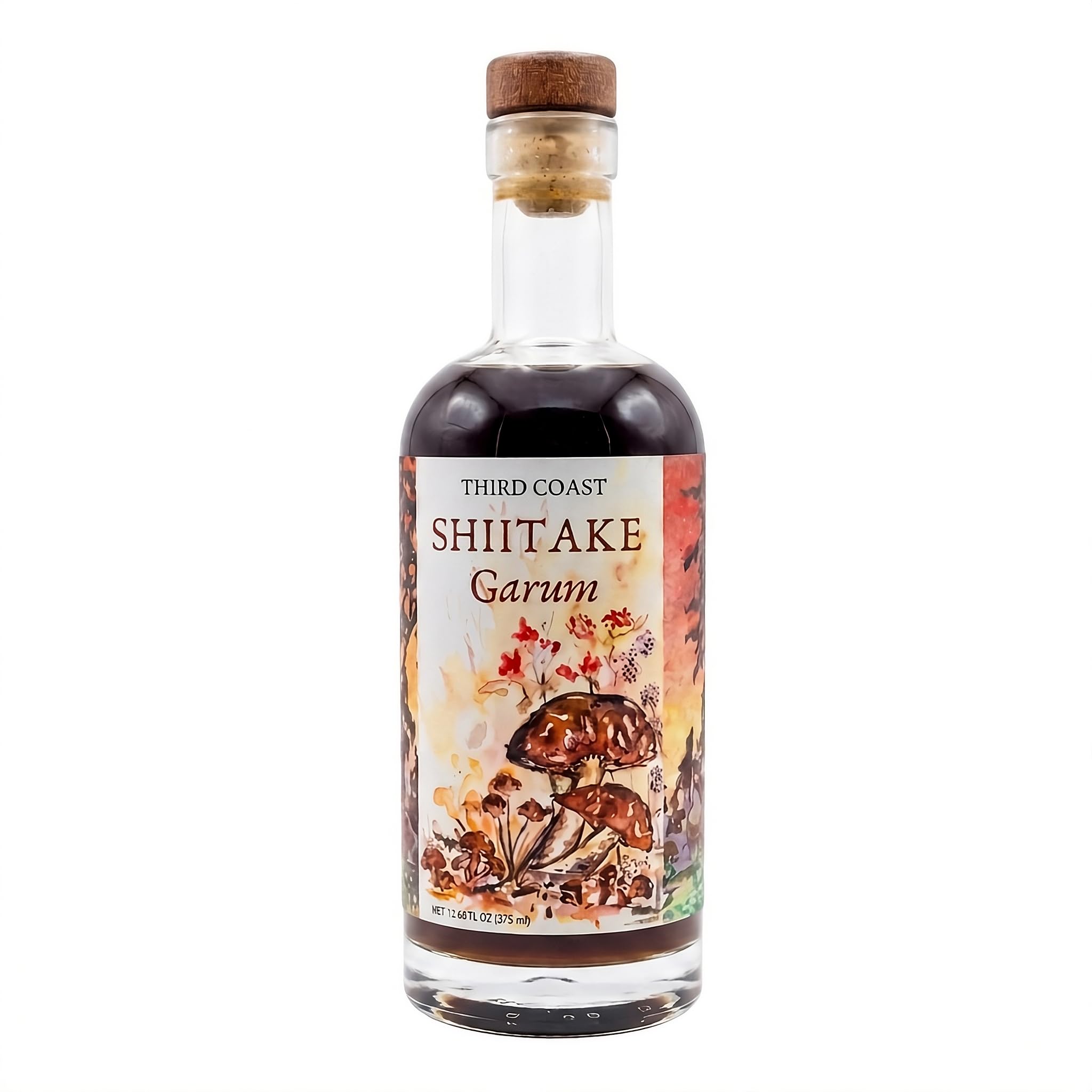 Third Coast Superior Shiitake Garum, Fermented Mushroom Umami Sauce, Plant-Based, Gluten-Free, 12.68 Fl Oz