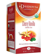 Davidson's Organics, Cherry Vanilla, 25-count Tea Bags, Pack of 6