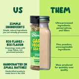 Benissimo Garden Vegetable Seasoning, Vegetable & Herb Blend for Roasted Vegetables, Dips, Pasta, Soups, Potatoes & Marinades with Pet Shaker | 8.5