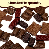 MiOYOOW Mini Fake Chocolate, 60PCS Realistic Faux Chocolate Decoration for DIY Crafts, Phone Case, Home Decor & Party Props