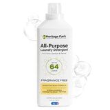 Heritage Park Luxury Laundry Detergent | Dermatologist Tested Plant based Natural & Enzyme Laundry Detergent | Sensitive Skin Friendly - Fragrance