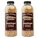 Amish Country Popcorn | 2-14 oz Bottles | Ladyfinger Popcorn Kernels | Old Fashioned, Non-GMO and Gluten Free (2-14 oz Bottles)