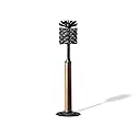 Curio Home Goods Ionic Bottle Brush, Magnetized to Stand Upright, Stainless Steel with Replaceable Head, Bronze