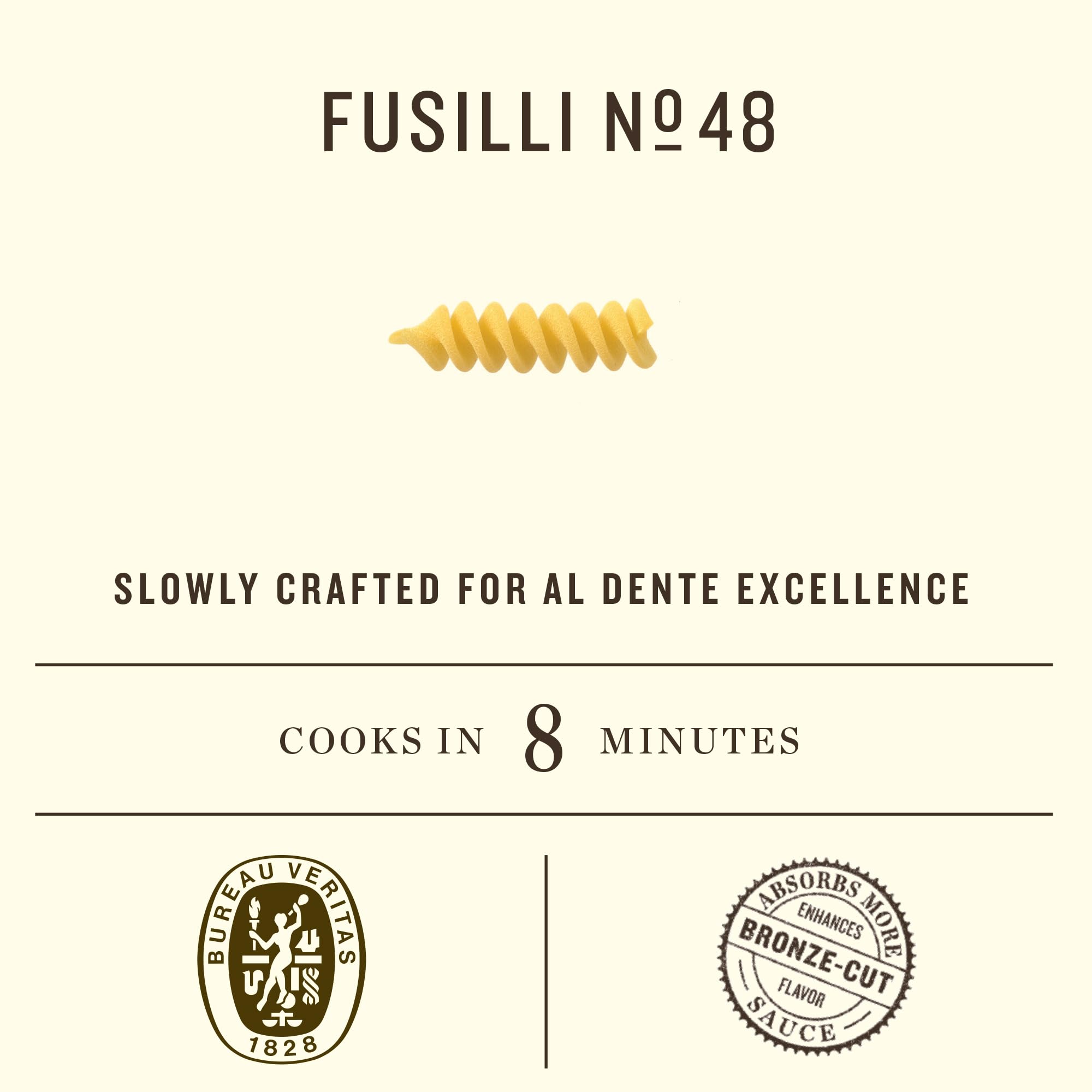 Rummo Fusilli Pasta N.48 - Fusilli Pasta Noodles, Spiral Pasta, Italian Pasta, Curly Noodles, Dry Pasta, Durum Wheat Pasta - 16 Ounce (Pack of 1)