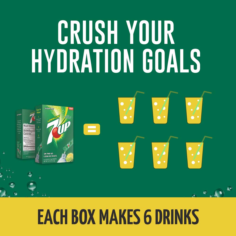 7-UP Powder Drink Mix - Sugar Free & Delicious (Cherry, 72 Sticks)