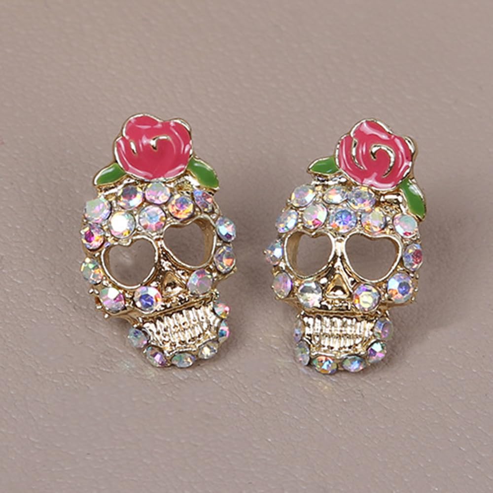 Rose Skull Jewelry Earrings Earrings Earrings