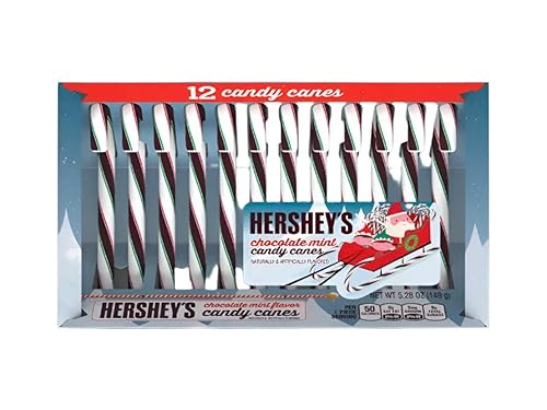 Hershey's Candy Canes - Chocolate Mint - 12 Count