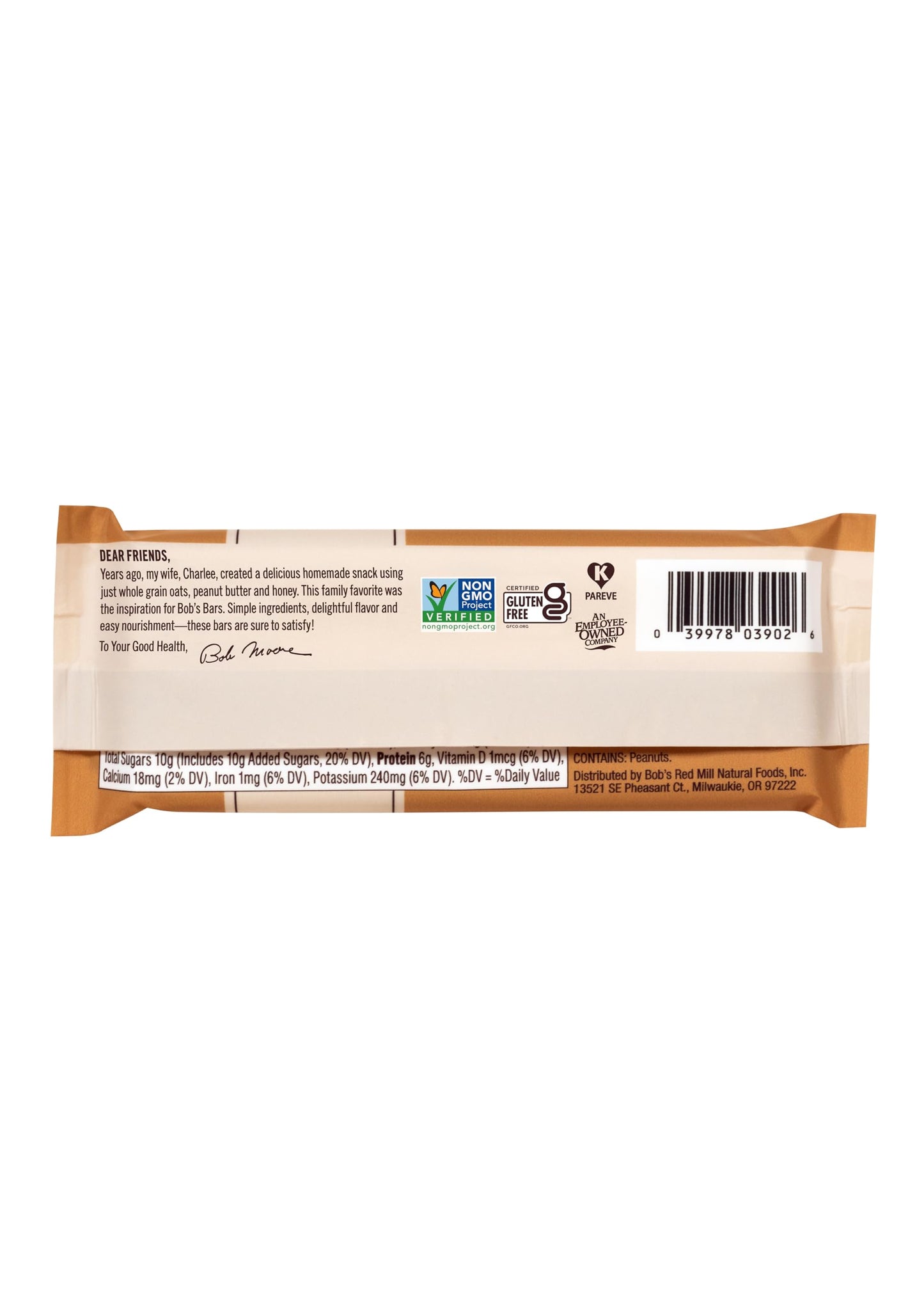 Bob's Red Mill 5pk PB Chocolate & Oats Bar, 5 bars (Pack of 1) - Non GMO, Gluten Free, Kosher