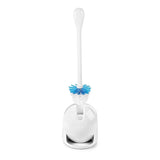 OXO Good Grips Compact Toilet Brush & Canister, Toilet Bowl Brush and Holder with Automatic Canister Door, Bathroom and Small Spaces Cleaning Supplies