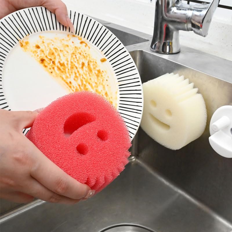 Ximimark 3pcs Multi-Purpose Cleaning Sponges - Thermosensitive, Ideal for Kitchen, Bathroom & Car Wash - Durable PC Material