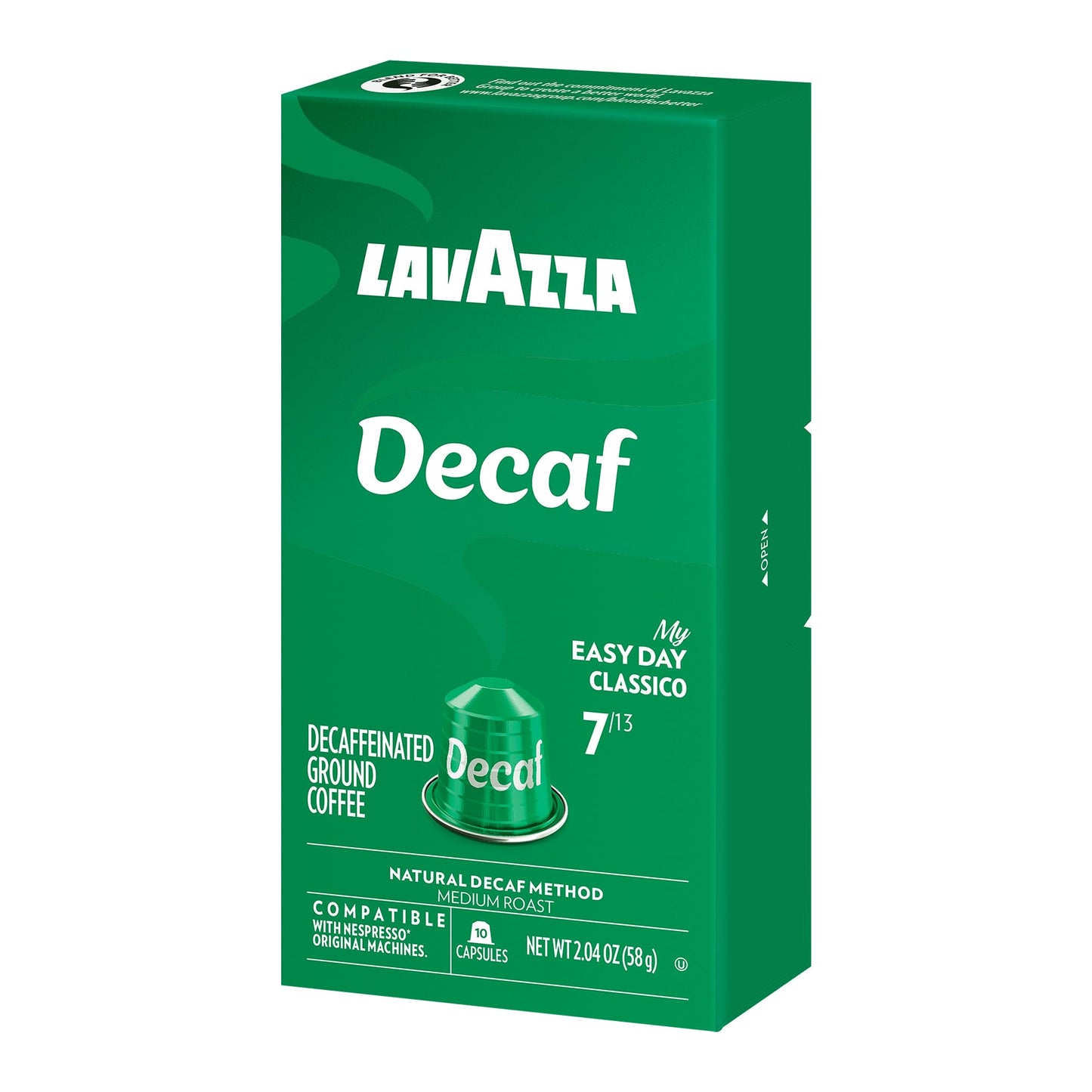 Lavazza Decaf Aluminum Capsules Compatible with Nespresso* Original Machines, Medium Roast (60 Capsules)