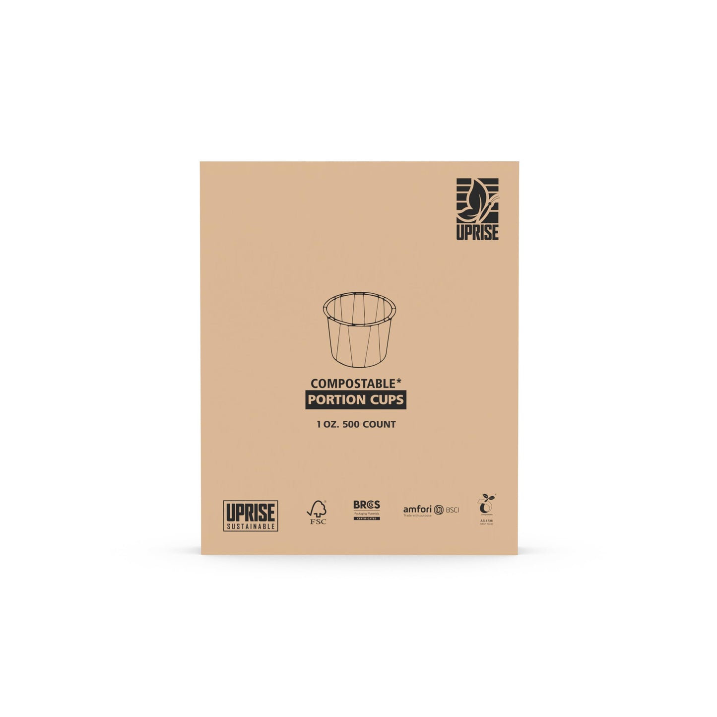 FSC® Certified 1 oz Compostable Portion Cups - Biodegradable, BPI Certified, Food Grade, Plastic-Free, Eco-Friendly Small Paper Condiment Cups