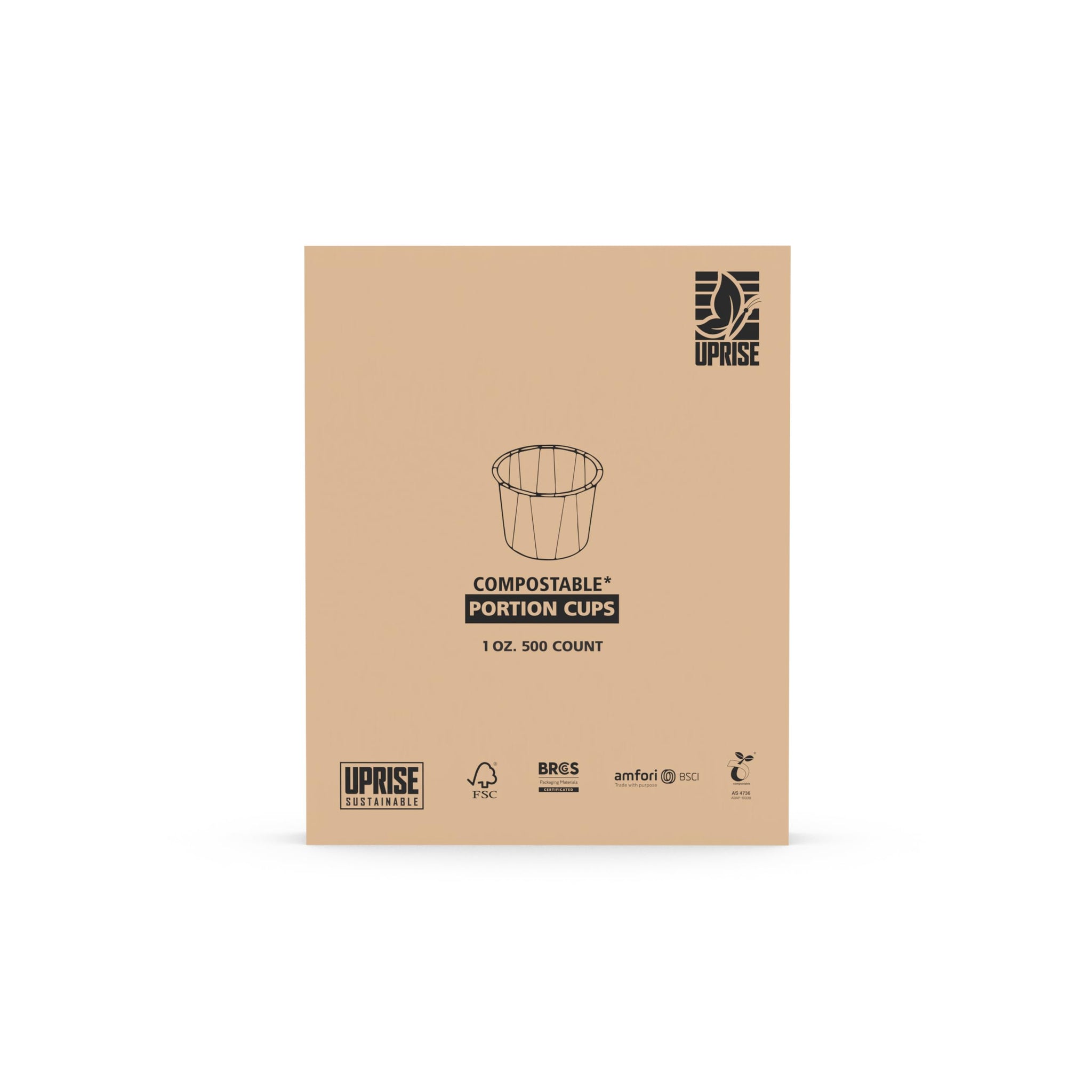 FSC® Certified 1 oz Compostable Portion Cups - Biodegradable, BPI Certified, Food Grade, Plastic-Free, Eco-Friendly Small Paper Condiment Cups