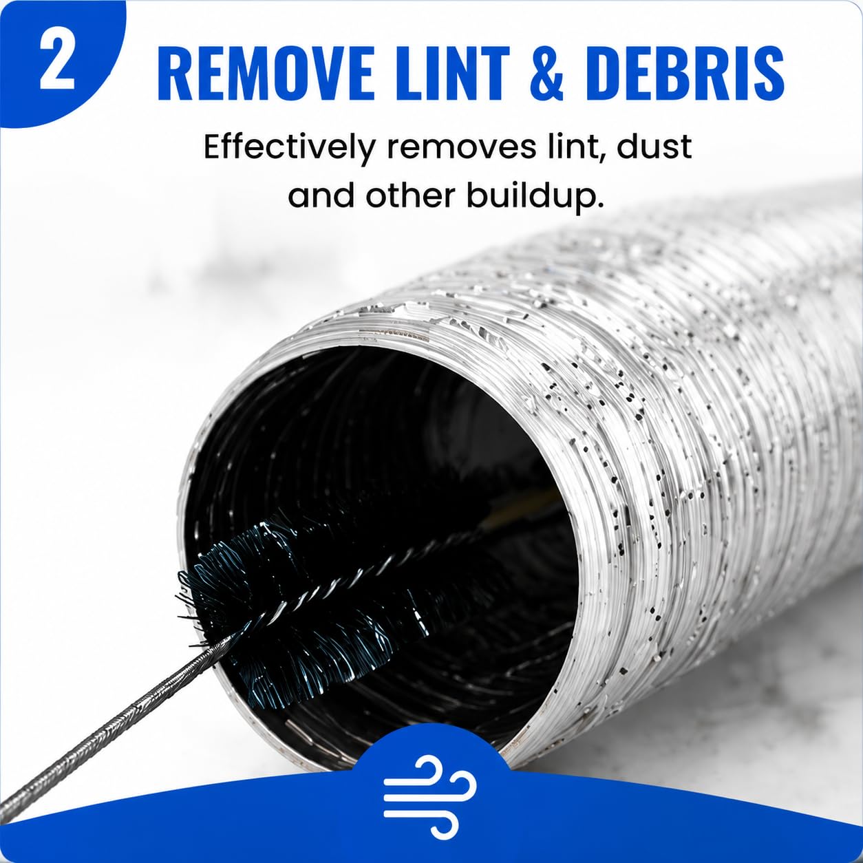 Dryer Lint Brush Vent Cleaner Lint Trap Cleaning Tool Dryer Vent Brush Long Flexible with Wood Handle 27.95Inches Medium Size for Dryer Vent Cleaning