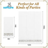 Softure 50 pack Airlaid, Linen Feel Bathroom Napkins, Soft and Absorbent Disposable Guest Towels, Cloth-Like Paper Hand Towels Decorative Napkins