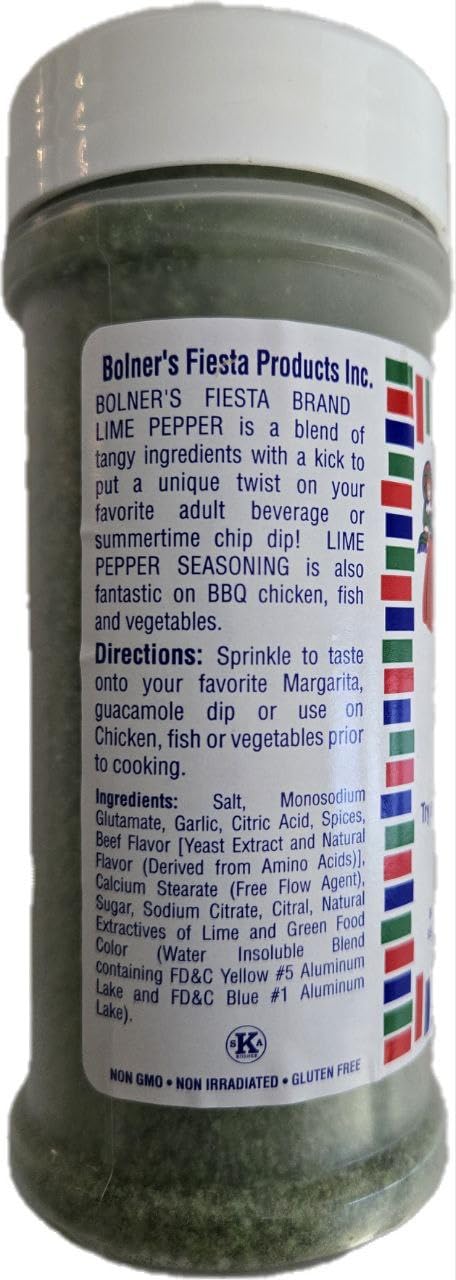 Bolner's Fiesta Brand Lime Pepper, 5.5 oz