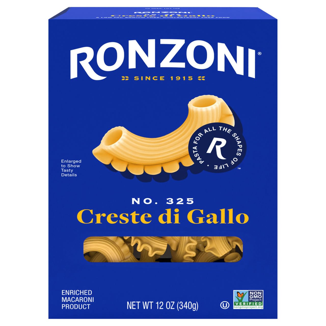 Ronzoni No. 325, Creste Di Gallo Pasta, 12 Ounce