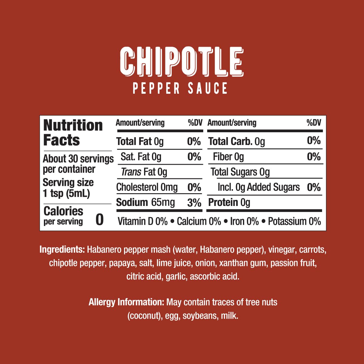 Melinda’s Chipotle Hot Sauce - Gourmet Chipotle Sauce - Made with Fresh Peppers, Carrots, Onion, Papaya & Lime Juice - Keto, Vegan, Gluten Free- 5oz