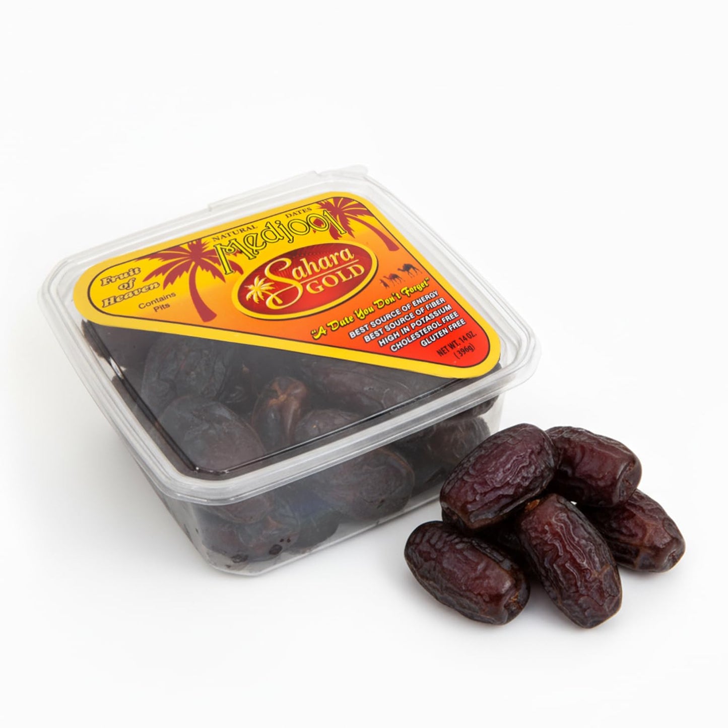 Sahara Gold Non Pitted Medjool Dates - Whole, Sticky, Gluten-Free Natural Sweet Fresh Dates Medjool - Soft Chewy, High Fiber Fruit - Perfect