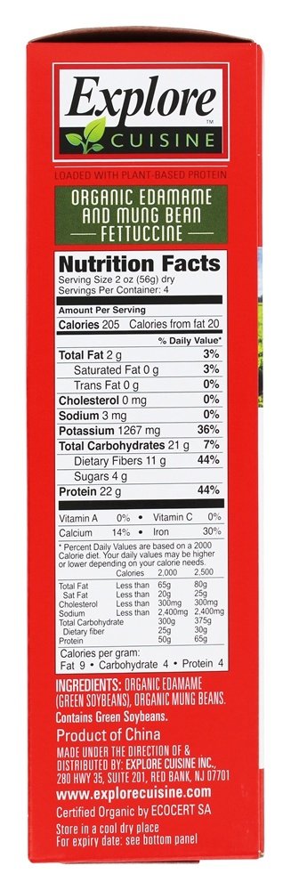Explore Cuisine - Organic Edamame & Green Bean Fettuccine - 8 oz