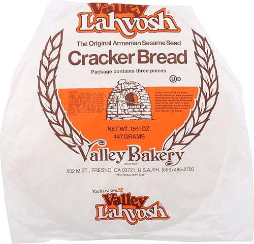 Valley Lahvosh Cracker Bread, 15.75-Ounce Packages (Pack of 8)