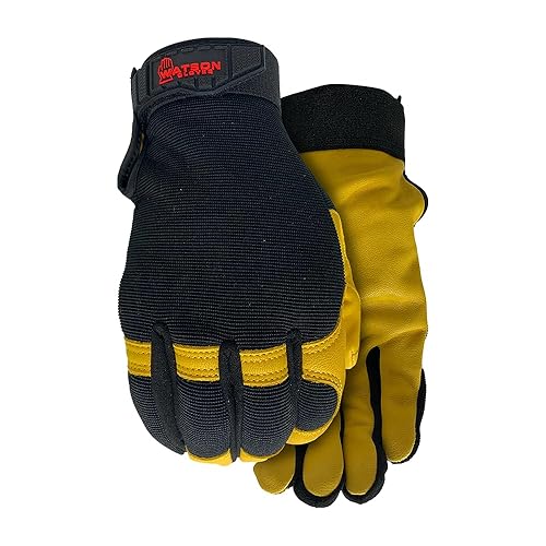 Watson Gloves' Flextime Water Resistant High-Performance Sustainable Work Glove - Dryhide Goatskin Palm, Spandex, Comfortable (Extra Extra Large)