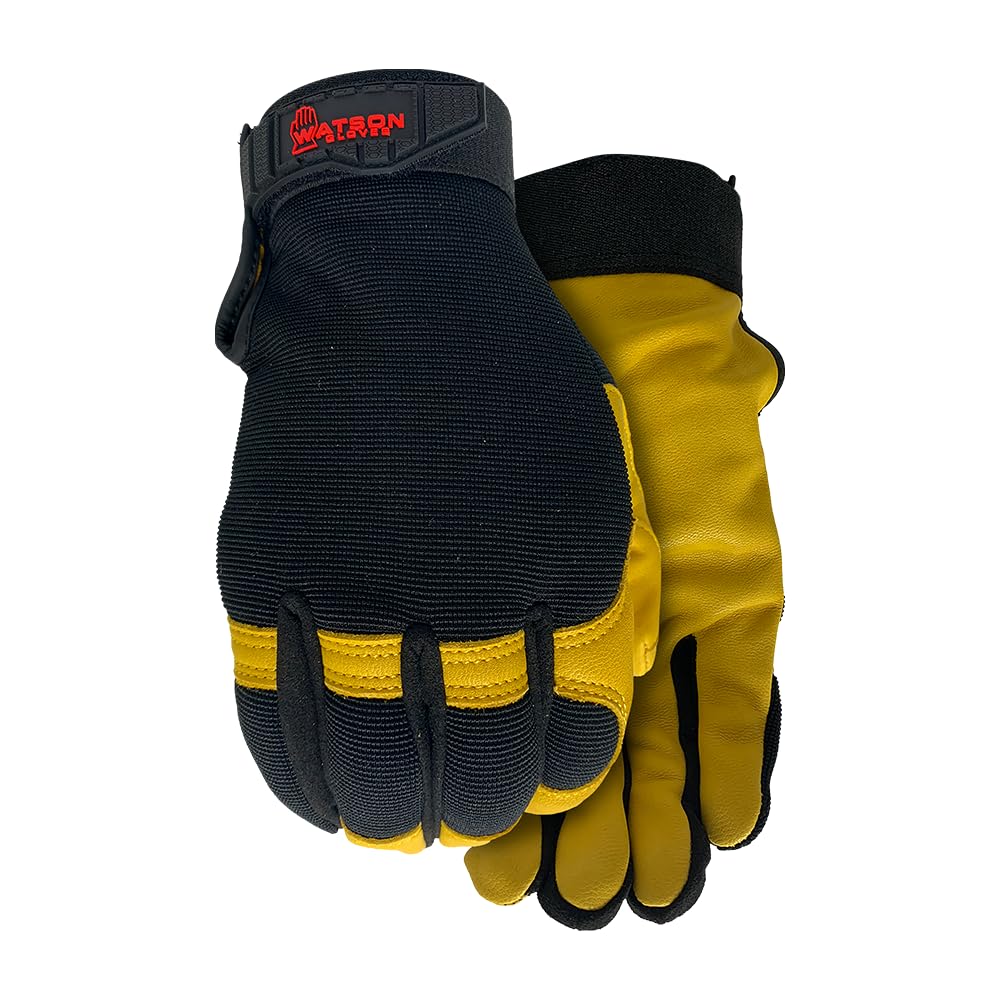 Watson Gloves' Flextime Water Resistant High-Performance Sustainable Work Glove - Dryhide Goatskin Palm, Spandex, Comfortable (Extra Extra Large)