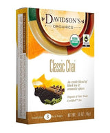 Davidson's Organics, Classic Chai, 8-count Tea Bags, Pack of 12