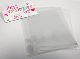 Script and Scribble Lined Hearts Valentine Candy Bag Toppers | Valentine's Day Gift | 20 per set | Party Favors | Classroom Valentine | Valentine