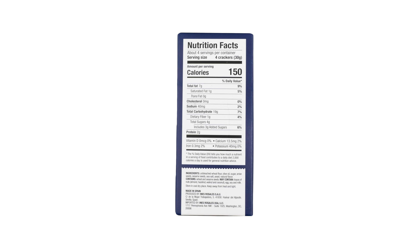 Ines Rosales Original Olive Oil Crackers 4.44 Oz